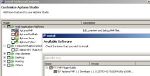 Aptana PHP Install